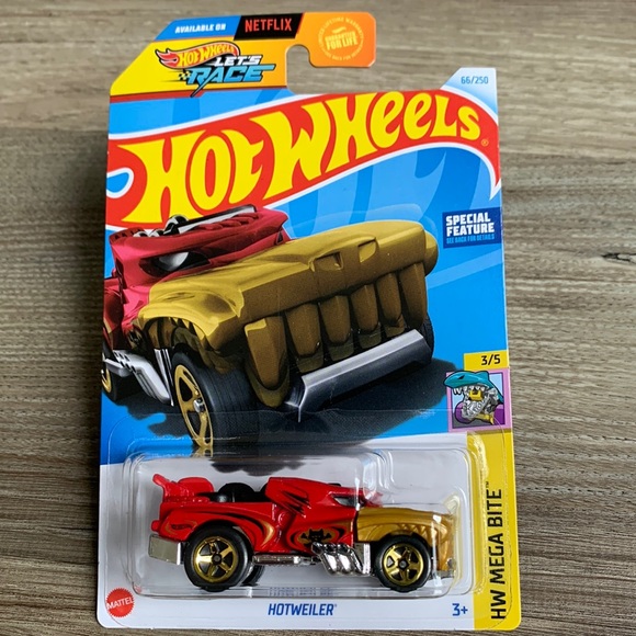 Hot Wheels HotWeiler Hotwheels Lets Race New Mainline 2024 HW Rottweiler Dog Car - Picture 1 of 8